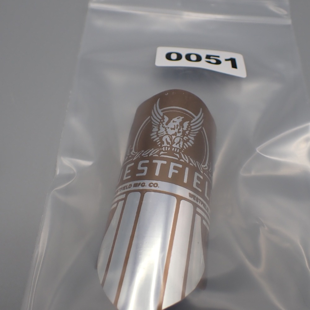 READ VTG Westfield Mfg Co Bicycle Head Badge Eagle Logo Bonze Silver Made in USA - Picture 12 of 12